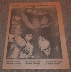 August 5, 1979 Rolling Stones Chicago Tribune AFTER THE SHOW Mick Jagger Keith - Picture 1 of 6