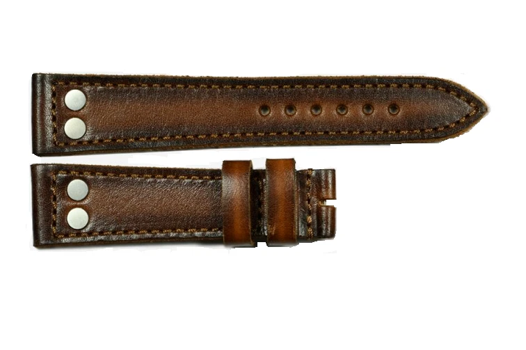 STEINHART 22mm Nav B Gun Metal brown buffalo leather without Buckle XL - Image 1 of 1