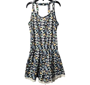 Easter Matilda Jane Romper Jumpsuit 10 Strappy Clouds Lace Blue Beach Cruise - Picture 1 of 10