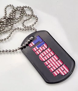 USA Made Custom Military Dog Tag TRUMP American Flag Stars And Bars Great Again - Picture 1 of 1