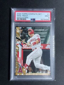 Mike Trout 2020 Topps Complete Set Gold Stars Variation SP #1 PSA 9 - Picture 1 of 2