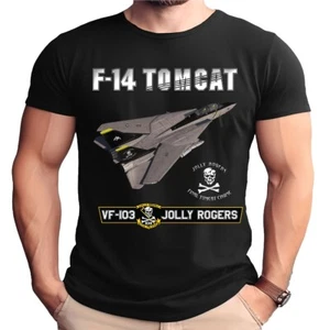 Jolly Rogers F-14 Final Tomcat Cruise Black Adult Shirt - Picture 1 of 1
