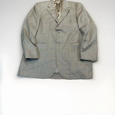 Oscar de la Renta Gris Cuadros Seda Lana Abrigo Deportivo Traje Chaqueta Blazer | Hombre’s 42L Foto 1 de 4