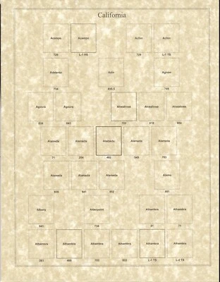 California Precancel Town & Type 73 páginas en protectores de hoja  Foto 1 de 3