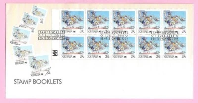 AUSTRALIA FDC 1988 - Panel de folletos VIVIR JUNTOS dibujos animados - Impresión L-Mardon Foto 1 de 2