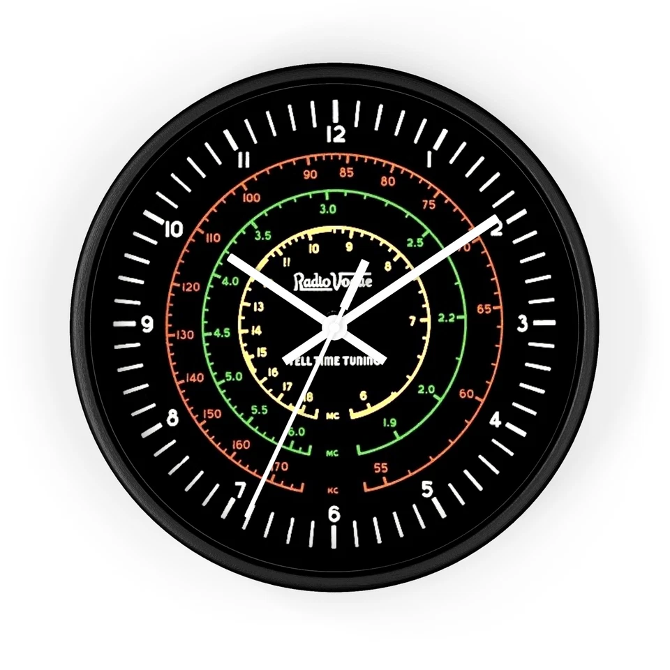 Reloj de Pared Radio Vogue Retro Ham Shack. Radioaficionado dial onda corta regalo Foto 1 de 1