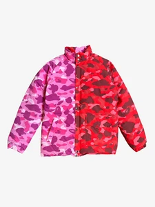 BAPE A Bathing Ape Red Pink Camo Reversible Down Puffer Jacket Size S - Picture 1 of 9