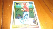Rex Hudler St Louis Cardinals Signed 1992 Topps Card