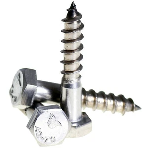 M5 M6 M8 M10 A2 ACERO INOXIDABLE COACH TORNILLOS HEXAGONALES CABEZAL LAG PERNOS TORNILLO MADERA - Imagen 1 de 5