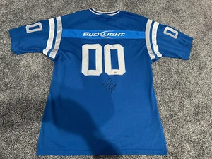 POST MALONE Bud Light SIGNED Autographed Promo Football Jersey PSA COA Large - Picture 1 of 7
