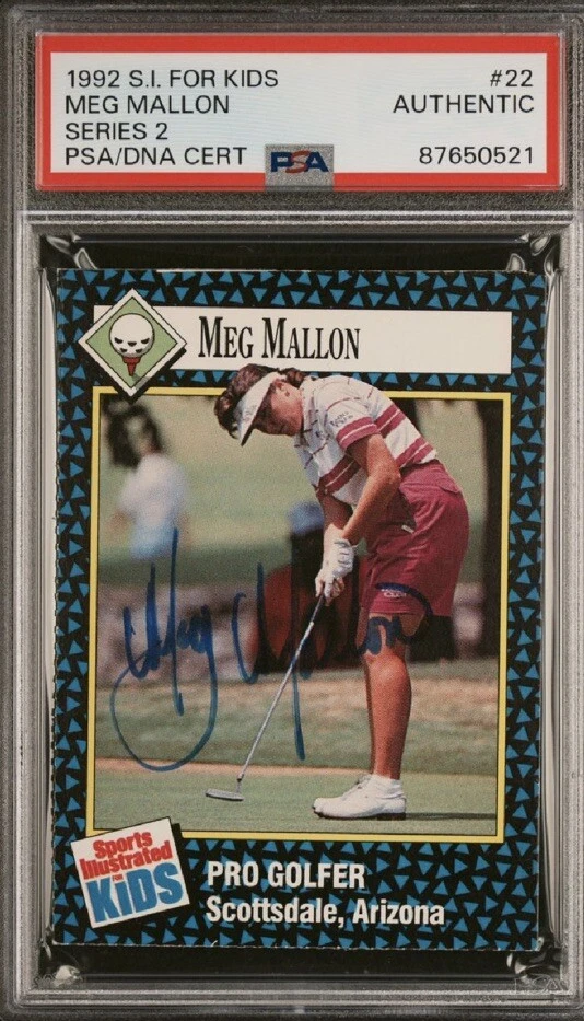 MEG MALLON ROOKIE AUTO SPORTS ILLUSTRATED FOR KIDS SI 1992 USA LPGA GOLF DNA PSA - Image 1 of 4