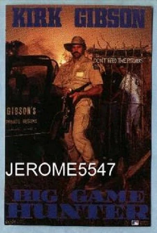 KIRK GIBSON COSTACOS POSTCARD - "BIG GAME HUNTER" - #4L_#3L Cover