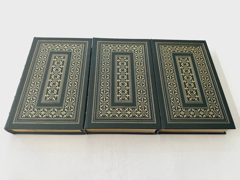 Easton Press WINSTON CHURCHILL WAR SPEECHES 1939-1945 3 Volume Set Leather WWII - Image 1 of 4