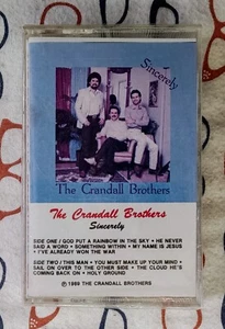 The Crandall Brothers Sincerely 1989 Cassette Album Gospel New/Sealed - Picture 1 of 3