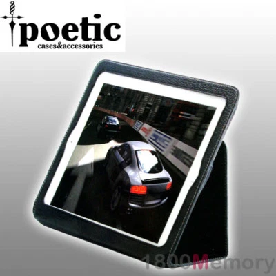 Poetic SlimBook 2 Delgado Elegante Funda Folio de Cuero para Apple iPad 4 3 2 Negra Foto 1 de 4