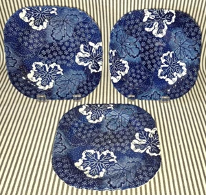 LOTE DE 3 JUEGOS DE COLECCIÓN MUSEO METROPOLITANO DE ARTE EDO PLACAS AZUL COBALTO JOHNSON BROS - Imagen 1 de 6