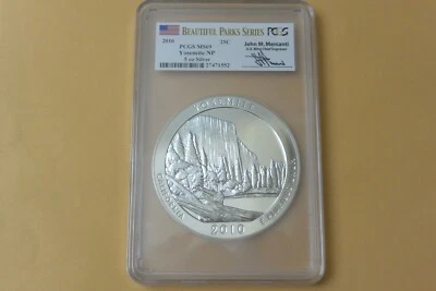 2010 Yosemite National Park 5oz Silver First Strike PCGS MS69  Mercanti Signed - Image 1 of 4