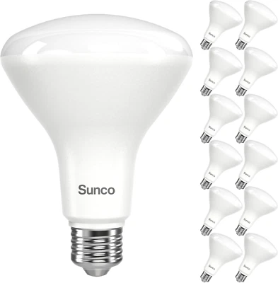 Sunco 12 Pack BR30 LED Bulbs, High Output 1200 Lumens, Indoor Flood Lights, 11W - Image 1 of 4
