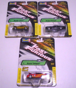 LOT OF 3 SEALED 2002 REVELL THE FAST AND THE FURIOUS MOVIE DIE CAST CARS