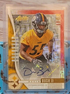 2019 Panini Absolute Signature Rookies Red Squares Devin Bush 16/50 - Foto 1 di 2
