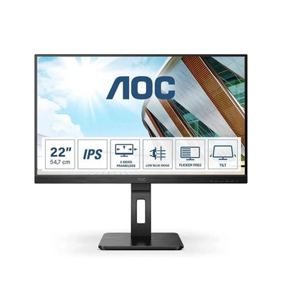 AOC 22P2Q - 22 Inch(21.5”) FHD Monitor, 5Hz, 4ms, IPS USB Hub, - Image 1 of 4