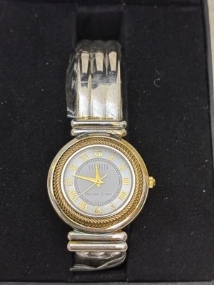 Reloj Ecclissi Pulsera Plata Esterlina 925 2 Tonos Cara Blanca Oro Acc Nuevo en Caja Foto 1 de 4