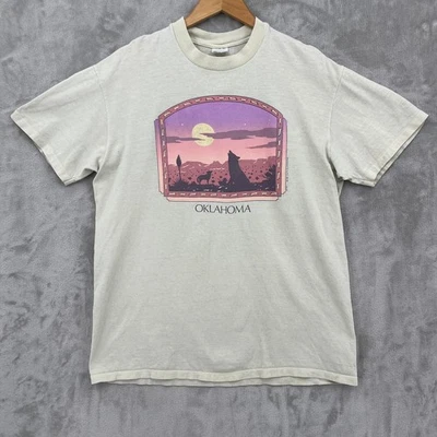 Camiseta De Colección Oklahoma Adulto XL Coyote Puntada Única Gráfica Suroeste Hecha en EE. UU. Foto 1 de 4