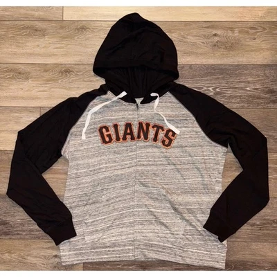 Sudadera con Capucha Majestic SF Giants Cremallera Completa Negra Gris Para Mujer S Nueva Sin Etiquetas Foto 1 de 4