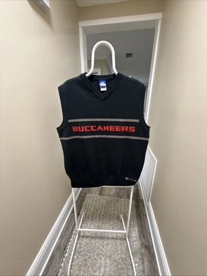 Tampa Bay Buccaneers Suéter Chaleco Para Hombres Grande Fútbol Tejido Reebok On Field Bucs Foto 1 de 4