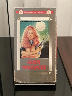 Rare! Alien Massacre Regal Video (VHS, 1984) Lon Chaney John Carradine Sci-fi - Image 1 of 3