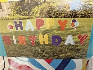 Happy Birthday Gartenschild Pfähle 12" große Buchstaben 15 Stück Feier NEU - Bild 1 von 6