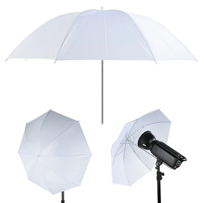 33 Zoll Durchscheinender Weißer Weicher Regenschirm Für Fotostudio - Bild 1 von 4