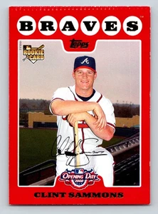 2008 Topps Opening Day #202 Clint Sammons Atlanta Braves Rookie - Picture 1 of 2