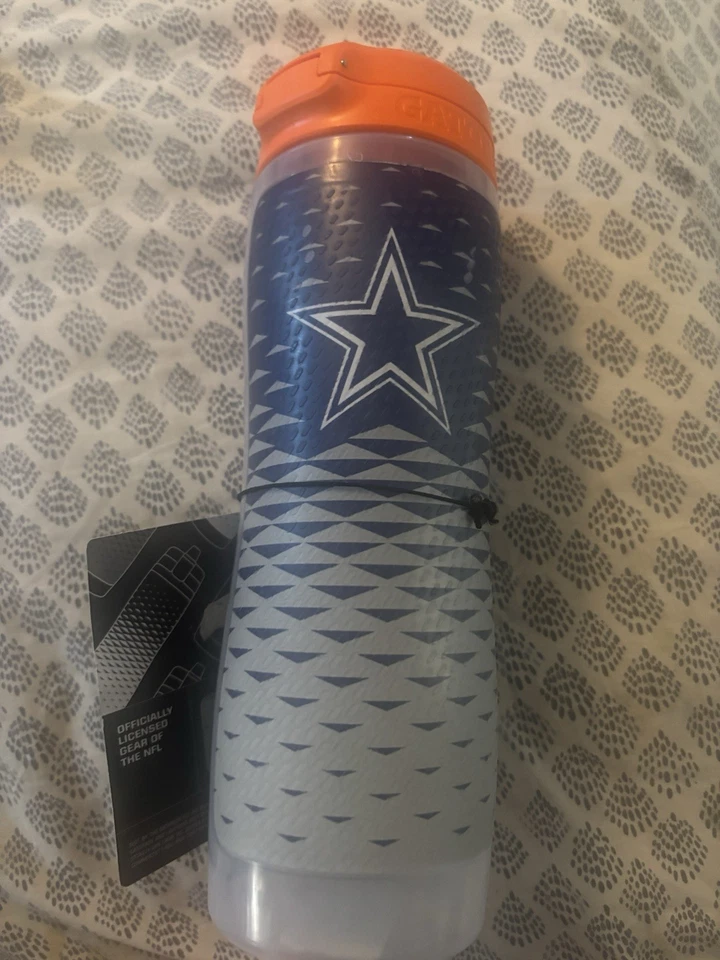 Garrafa de água NFL Dallas Cowboys Gatorade GX 2024 coleção lateral espremer  - Imagem 1 de 2
