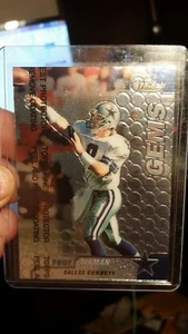 1999 Topps Finest Troy Aikman Gems #135 (Cowboys) Look!!! Hot!!! - Picture 1 of 2