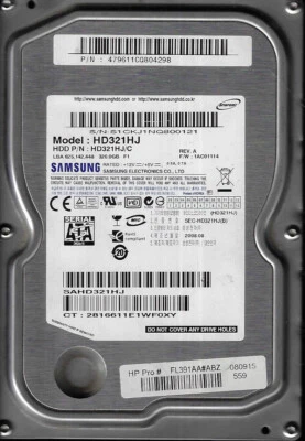 HD Samsung Spinpoint F1 320GB 7200U/Min 16MB SATA II HD321HJ 3.5" ML3 88088 - Immagine 1 di 3