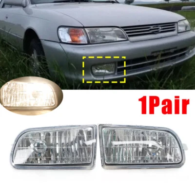 For 1993-1997 Toyota Corolla Fog Bumper Light Halogen Lamp Pair Set Left+Right Foto 1 de 4