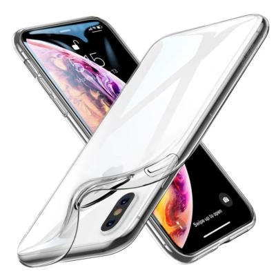 COVER CUSTODIA + PELLICOLA VETRO TEMPERATO PER IPHONE XS / MAX / XR TRASPARENTE - Immagine 1 di 4