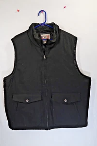Heritage Brand Workwear WP Mens Sz XXL Black Canvas Vest Ranch Farm Work Casual - Picture 1 of 10