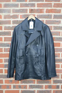 *BRAND NEW* The Kooples Mens Leather Caban Peacoat Jacket Coat MEDIUM / LARGE - Picture 1 of 12