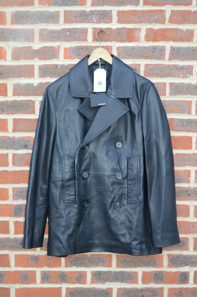 *BRAND NEW* The Kooples Mens Leather Caban Peacoat Jacket Coat MEDIUM / LARGE - Image 1 of 4
