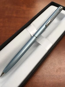 Sheaffer Agio Frosted Blue Ballpoint Pen - Picture 1 of 5