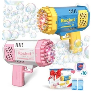 Toys for 3-8 Year Old Boys Girls: 2 Pack Bubble Machine for 1*blue & 1*pink - Picture 1 of 8