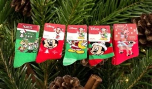 Disney Child one size Christmas Socks Mickey Mouse Minnie Rudolph Peanuts - Picture 1 of 6