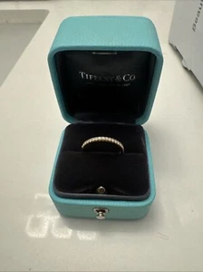Tiffany & Co Soleste 18k Gold 0.35ctw Diamond All Around Band Ring Size6 - Picture 1 of 2