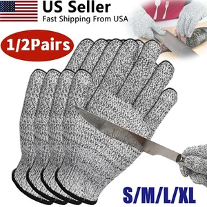 Safety Cut Proof Stab Resistant Butcher Gloves Stainless Steel Wire Metal Mesh - Picture 1 of 10