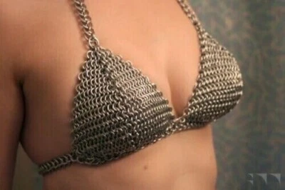 Aluminum Chainmail Bra RAICHO Drama QUEEEN Worn Viking Top Bikini Saxy - Image 1 of 4