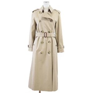 BURBERRY LONDON THE WATERLOO Nova Check Lining Trench Coat Women Size UK4 Beige - Picture 1 of 15