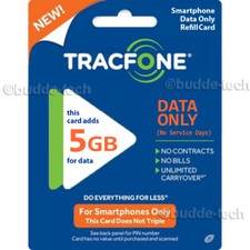 TracFone 5GB DATA ONLY for Smartphones & BYOP Android Airtime Number Card PIN #