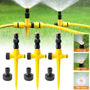 Sistema de riego automático de rotación 360° jardín césped aspersor patio ahorro agua EE. UU. - Imagen 1 de 18